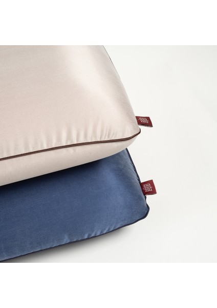 Lefke Boyun Destekleyici Visko Visko Yastık 60x38x10/9 Cm Lacivert