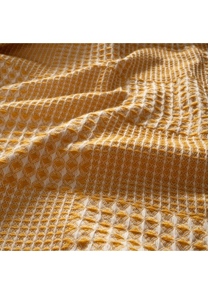 Baklan Iplik Boyalı Kıng Sıze Pamuk Pike 240 x 220 cm Sarı