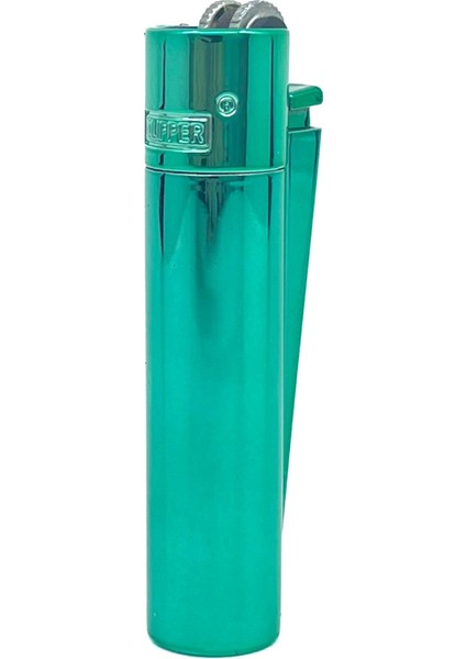 Clipper Özel Kutusunda Metal Çakmak - Metalik Turkuaz Parlak (Polish Metal Turquoise)