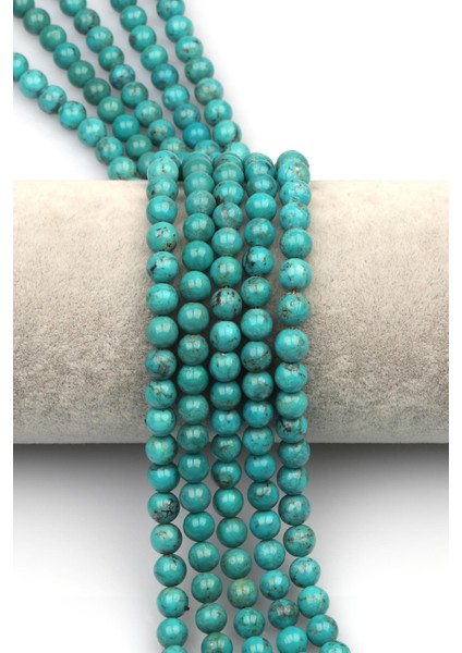 Orijinal Turkuaz Doğaltaş Dizi 6 mm Küre Kesim