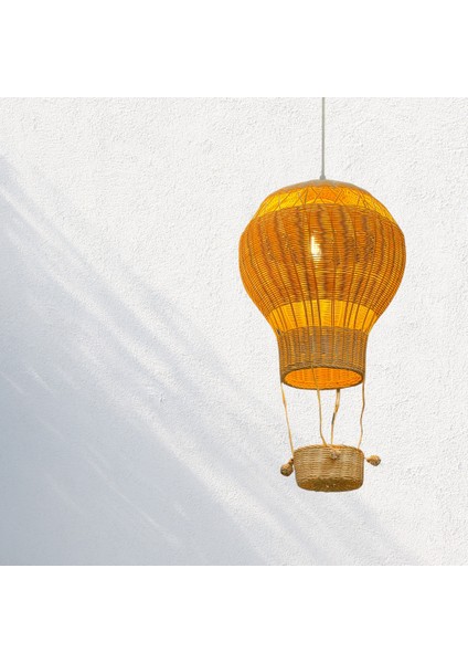 Balon Rattan Aydınlatma Avize