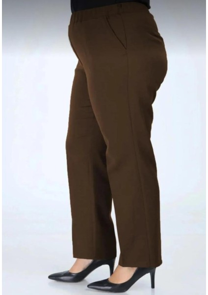 Kadın Beli Düğmeli Yanlastikli Boru Paça Pantolon fiyatları