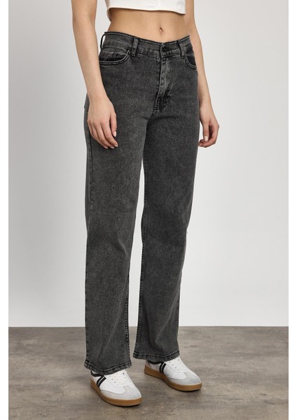 11104 Likralı Bol Paça Pantolon Füme modelleri