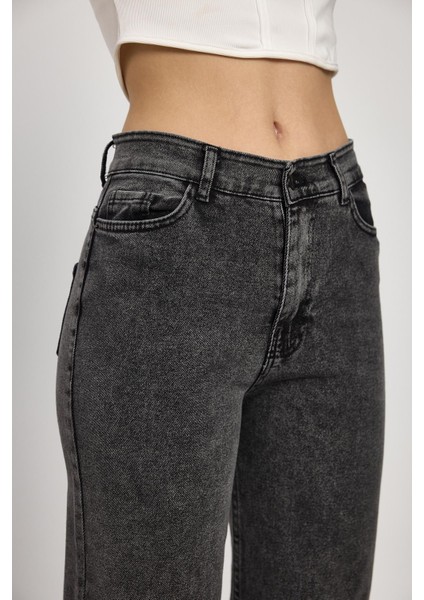 11104 Likralı Bol Paça Pantolon Füme fırsatları