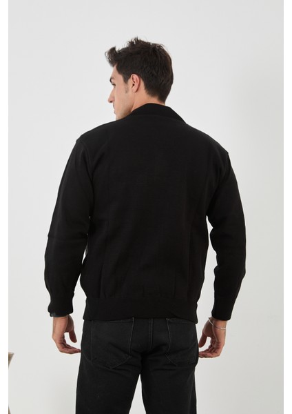 Erkek Yeni Sezon Desenli Büyük Beden Hakim Yaka Astarlı Çelik Örgü Triko Mont fiyatları