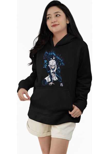 Bluelock Seishiro Nagi Kapüşonlu Sweatshirt, Unisex Oversize Anime Baskılı Hoodie modelleri