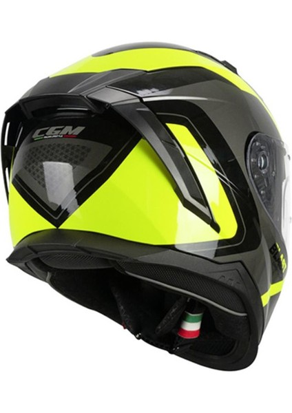 311R Blast Race Kapalı Motosiklet Kaskı Sarı-Siyah Xl