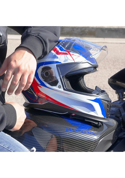 311G Blast Sport Kapalı Motosiklet Kaskı Beyaz-Mavi L fırsatları