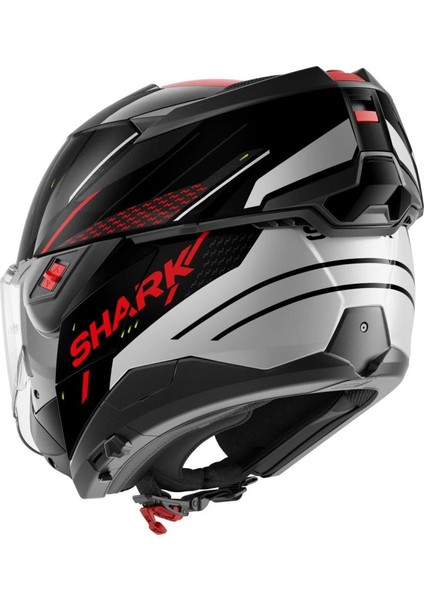 Oxo Rydger Kırmızı Çeneden Açılır Kask (Dar Kalıp) (Ece 22.06)