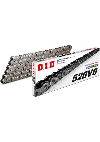 Dıd Kawasaki Kx 250 (2004-2021) 520-114 O-Ringli Zincir (Çelik Renk) fiyatları