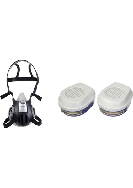 X-Plore 3300 Yarım Yüz Maskesi + A1B1E1K1 Hg P3 R D Filtre 6738817