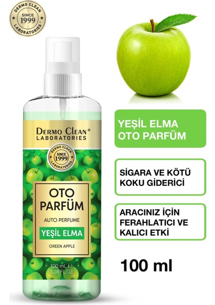 Doğal Meyve Özlü Yeşil Elma Kokulu Oto Parfüm 100 ml