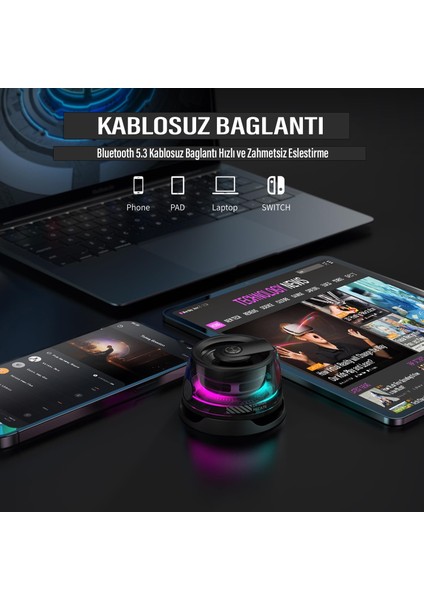 Bluetooth Hoparlör Yüksek Ses Mini Bass Manyetik Mıknatıslı Kablosuz Speaker Ses Bombası