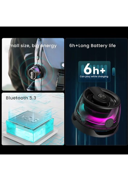 Bluetooth Hoparlör Yüksek Ses Mini Bass Manyetik Mıknatıslı Kablosuz Speaker Ses Bombası