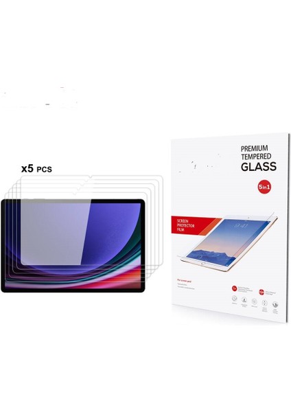 Galaxy Tab S9 Fe 5in1 Tablet Temperli Cam Ekran Koruyucu