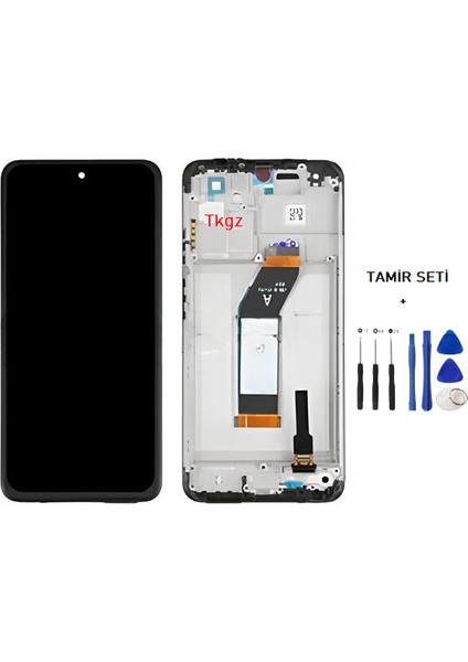Xiaomi Redmi 10 -2022- Uyumlu LCD Ekran Dokunmatik Servis Orijinali Çıtalı + Tamir Seti
