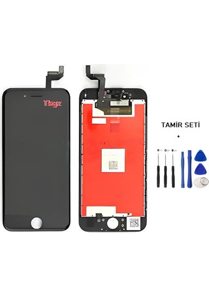 Apple iPhone 6s Uyumlu LCD Ekran Dokunmatik (Lw Marka) Siyah + Tamir Seti