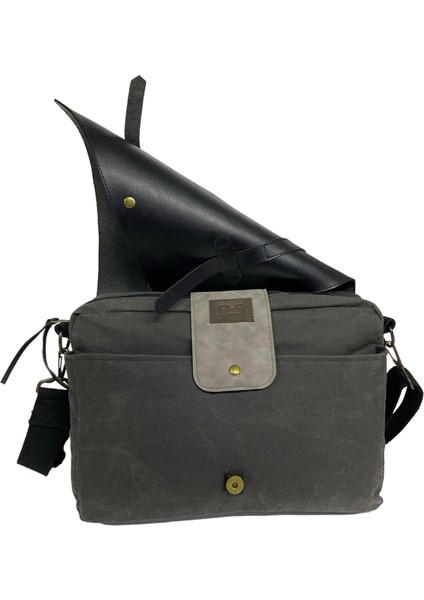 Kanvas Su Geçirmez Unisex Disayn Okul Gezi Iş Outdoor Postacı Çantası 35 cm x 24 cm