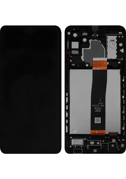 Samsung Galaxy M32 5g SM-M326 Uyumlu LCD Ekran Dokunmatik Servis Orijinali Çıtalı