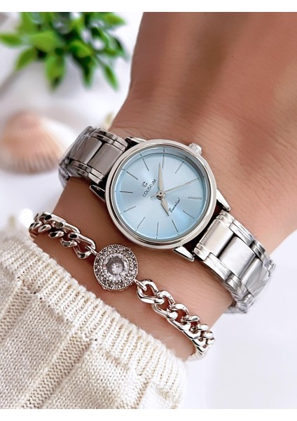 Özel Tasarım Vintage Seri Kadın Kol Saati+ Bileklik Hediyeli CL8527.M7