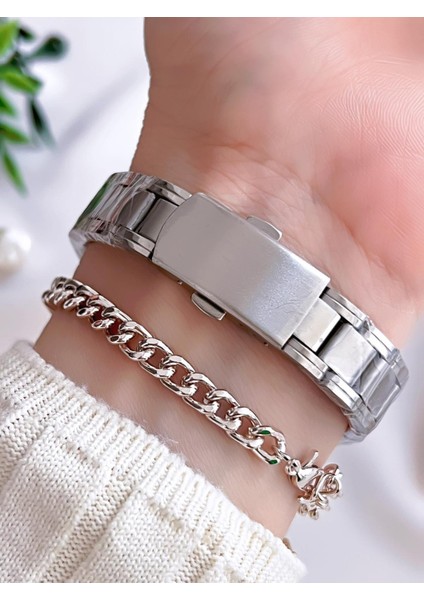 Özel Tasarım Vintage Seri Kadın Kol Saati+ Bileklik Hediyeli CL8527.M7 modelleri