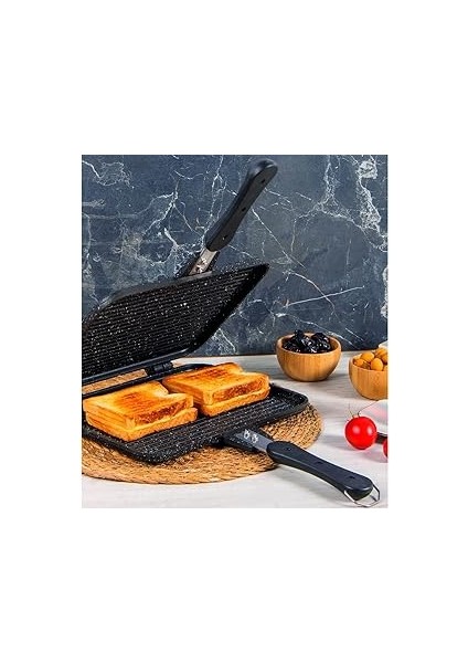 Usta Tostçu Granit Döküm Ocak Üstü El Tost Makinesi ST-101