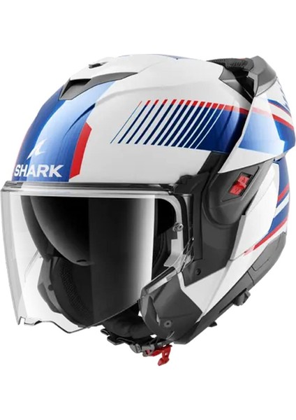 Oxo Sıkter Beyaz Mavi Çene Açılır Kask fiyatları