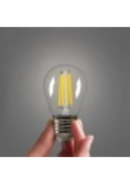 6 Watt Mini Top Ampul LED Filament G45 Şeffaf Cam Rustik Ampul E27 Duy 3000K Gün Işığı 6 Adet