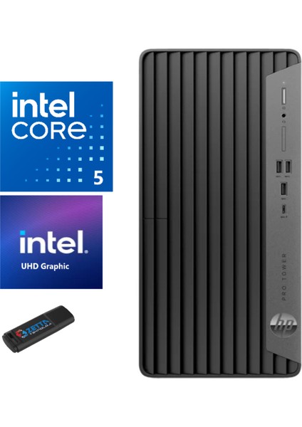 400 Pro G9 Intel Core I5-13500 64GB 2tb SSD Windows 11 Pro Masaüstü Bilgisayar W99P35ETW24+Zetta USB Bellek