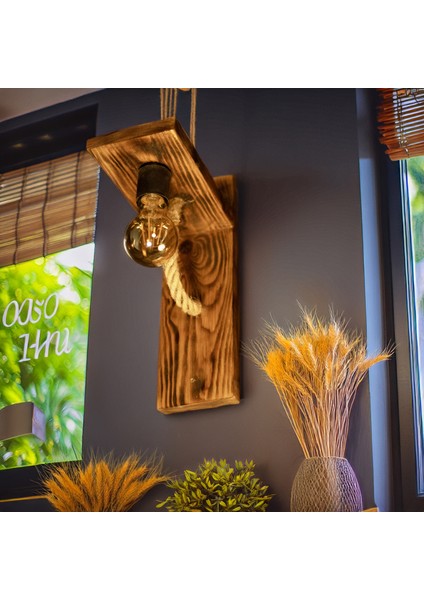 Rustik Modern Aplik Ahşap Aplik Duvar Lambası Cafe Otel Restorant Için Ahşap Aplik Duvar Lambası Oturma Odası Yatak Odası Dekoratif Aydınlatma Iskandinav Model