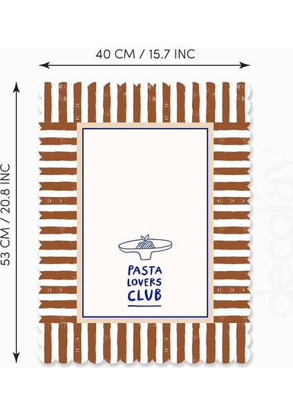 Dekoratif Kenar Pasta Lovers Club Slogan Tasarımlı Lazer Kesim Fırın Örtüsü fiyatları