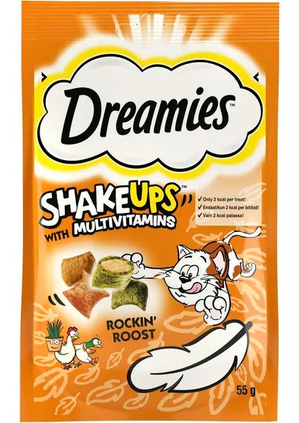 Shake Ups Tavuk , Kedi Nanesi ve Ördek Kedi Ödülü 55 gr x 6 Adet