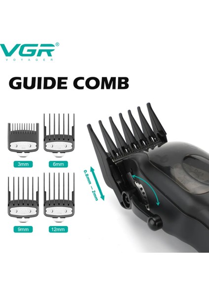 Profesyonel Şarjlı Saç Kesme Makinesi V-269 - LED Ekran, 9000 Rpm Motor, Dlc Kaplı Bıçaklar indirimleri
