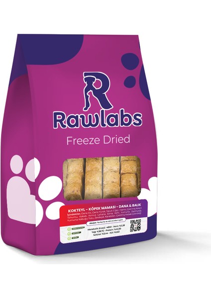 Freeze Dry Dana-Balık Köpek Maması %100 Doğal ve Katkısız