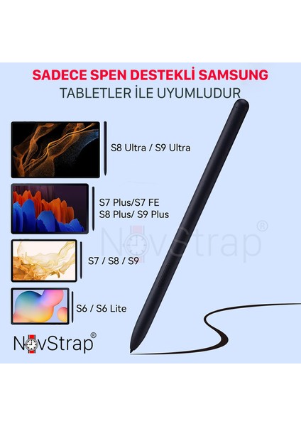 Tablet Kalemi Stylus Spen Samsung Galaxy Tab S7 S8 S9 Fe Ultra Plus S6 Lite ile Uyumlu