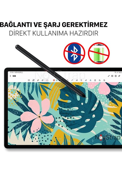 Tablet Kalemi Stylus Spen Samsung Galaxy Tab S7 S8 S9 Fe Ultra Plus S6 Lite ile Uyumlu