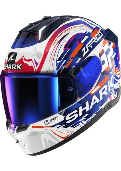 Skwal I3 Zarco Gp De France Beyaz Mor Mavi Kapalı Kask