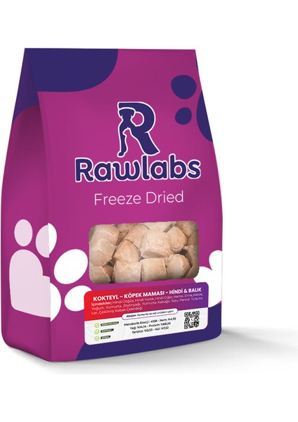 Freeze Dry Hindi Balık Köpek Maması %100 Doğal ve Katkısız
