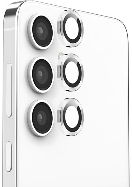 Samsung Galaxy S25 ile Uyumlu Kamera Camı Lens Koruyucu Halka Seti - FC381