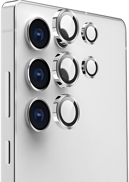 Samsung Galaxy S25 Ultra ile Uyumlu Kamera Camı Lens Koruyucu Halka Seti - FC381