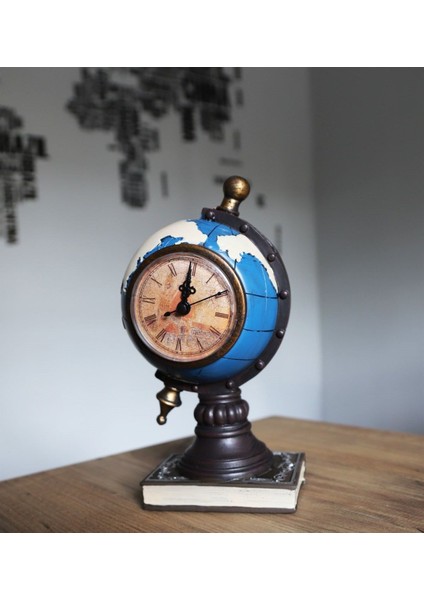 Dünya Küre Masa Saati Dekoratif Biblo modelleri