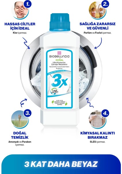 3x Ultra Konsantre Çamaşır Beyazlatıcı 750 gr fiyatları