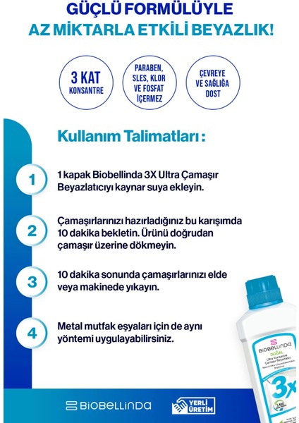 3x Ultra Konsantre Çamaşır Beyazlatıcı 750 gr fırsatları