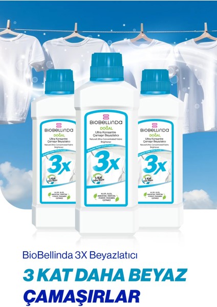 3x Ultra Konsantre Çamaşır Beyazlatıcı 750 gr indirimleri