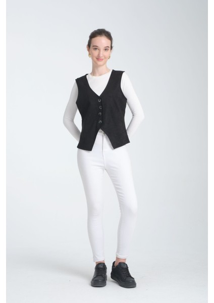 Scuba Suet V Yaka Siyah Yelek modelleri