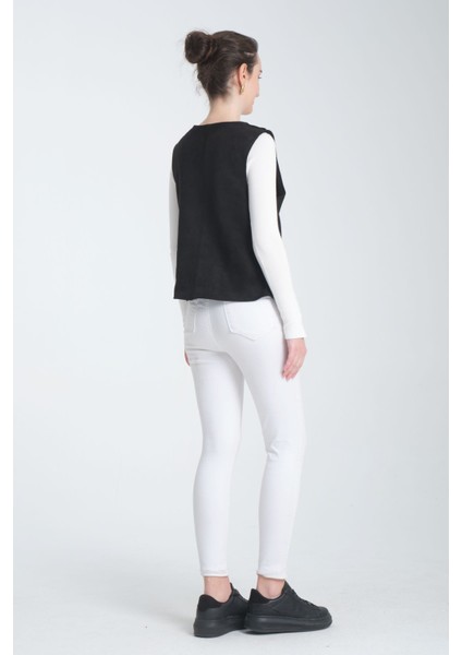 Scuba Suet V Yaka Siyah Yelek fırsatları