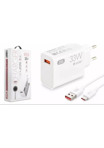 Subzero SG37 33W Type-C Kablolu Turbo Ev Tipi Şarj Aleti