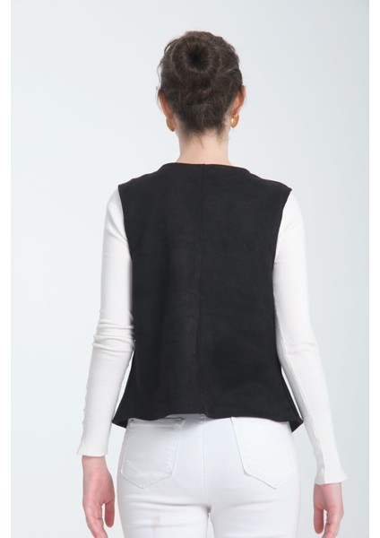 Scuba Suet V Yaka Siyah Yıldiz Taşli indirimleri