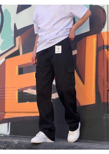 Elitwear Erkek Baggy Kalıp Yan ve Arka Cepli Bol Pantolon