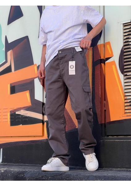 Elitwear Erkek Baggy Kalıp Yan ve Arka Cepli Bol Pantolon
